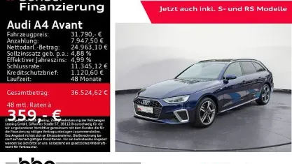 Gebraucht Audi A4 S-Line 204 PS (150 kW) 2023 Blau Kombi