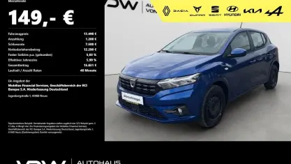 Gebraucht Dacia Sandero Comfort 91 PS (66 kW) 2021 Blau Kleinwagen