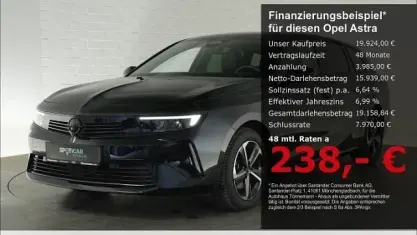 Gebraucht Opel Astra 131 PS (96 kW) 2024 Schwarz Kleinwagen