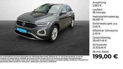 Grau (indiumgrau metallic) Gebraucht 2025 VW T-Roc Life SUV | 29.550 € (Superpreis)