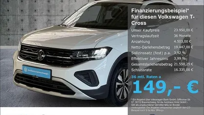 Gebraucht VW T-Cross Goal 116 PS (85 kW) 2025 Weiß SUV