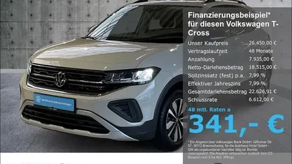 Grau Gebraucht 2025 VW T-Cross Goal SUV | 26.450 € (Fairer Preis)