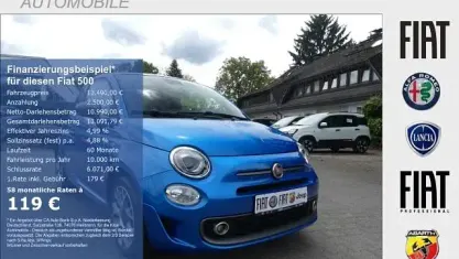 Begagnad Fiat 500 Sport 69 HK (50 kW) 2021 Blå Halvkombi