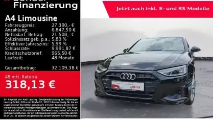 Gebraucht Audi A4 Advanced Plus 204 PS (150 kW) 2022 Schwarz Limousine