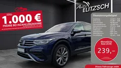 Atlantic blue metallic Gebraucht 2022 VW Tiguan Allspace Elegance SUV | 39.390 € (Fairer Preis)