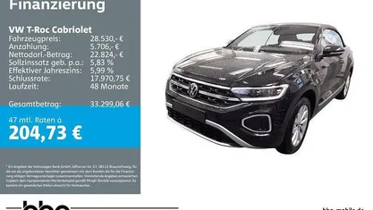 Gebraucht VW T-Roc Cabriolet Style 116 PS (85 kW) 2025 Cabrio