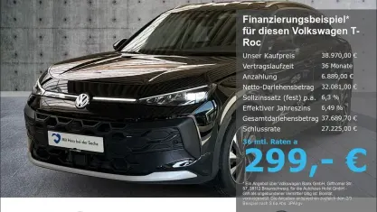 Gebraucht VW T-Roc Style 150 PS (110 kW) 2026 Schwarz SUV