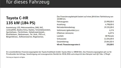 Gebraucht Toyota C-HR Team 184 PS (135 kW) 2021 Grau SUV