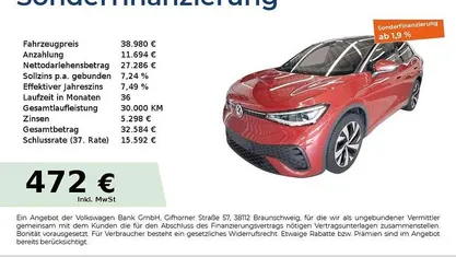 Kings red metallic schwarz Gebraucht 2025 VW ID.5 Pro SUV | 38.980 € (Superpreis)