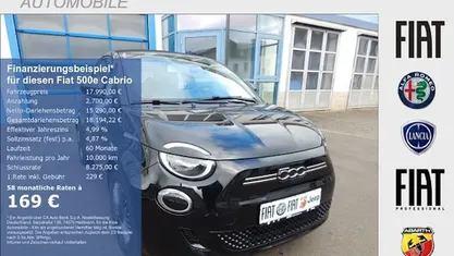 Gebraucht Fiat 500e Icon 86 kW (118 PS) 2022 Schwarz Cabrio