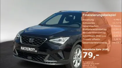 Gebraucht Seat Arona FR 110 PS (80 kW) 2023 Schwarz SUV