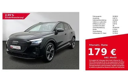 Mythosschwarz metallic Gebraucht 2022 Audi Q4 e-tron Advanced SUV | 26.880 € (Fairer Preis)