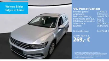 Brugt VW Passat Business 150 HK (110 kW) 2022 Sølv Stationcar