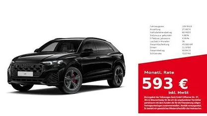 Neu Audi Q8 S-Line 490 PS (360 kW) 2025 Schwarz SUV