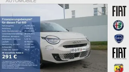 Neu Fiat 600 La Prima 110 PS (80 kW) 2026 Cappuccino beige metallic SUV