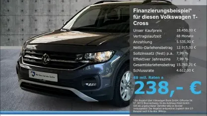 Gebraucht VW T-Cross Life 95 PS (69 kW) 2022 Grau SUV
