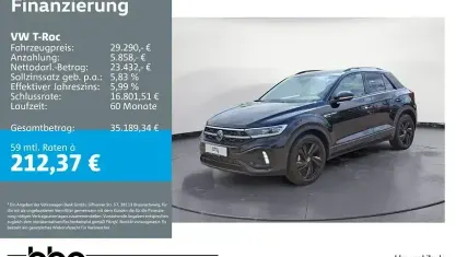 Second-hand VW T-Roc R-line 150 CP (110 kW) 2023 Negru SUV