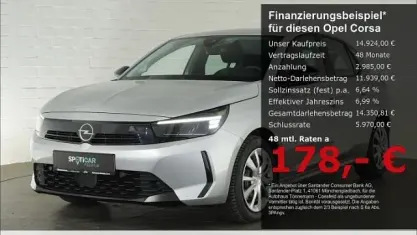 Gebraucht Opel Corsa Edition 101 PS (74 kW) 2025 Kristall silber Kleinwagen