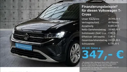 Schwarz Gebraucht 2025 VW T-Cross Goal SUV | 26.410 € (Fairer Preis)