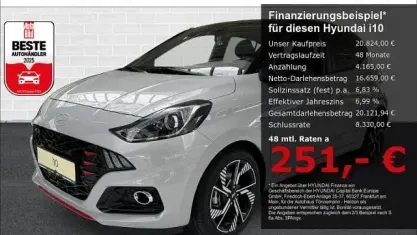 Neu Hyundai i10 N Line 90 PS (66 kW) 2025 Grau Kleinwagen