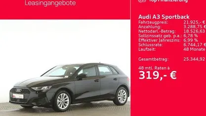 Gebraucht Audi A3 110 PS (80 kW) 2023 Brillantschwarz Limousine