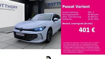 Gebraucht VW Passat Elegance 193 PS (141 kW) 2024 Pure white Kombi