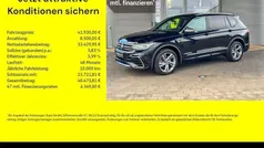 Schwarz (deep black perleffekt) Gebraucht 2024 VW Tiguan Allspace R-line SUV | 41.690 € (Guter Preis)