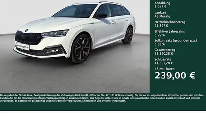 Candyweiss Gebraucht 2022 Skoda Octavia SportLine Kombi | 26.444 € (Fairer Preis)
