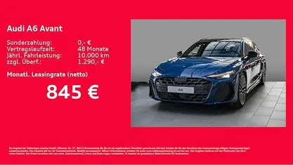 Neu Audi A6 Ambiente 367 PS (269 kW) 2026 Blau Kombi