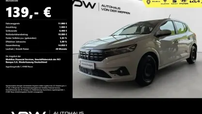 Gebraucht Dacia Sandero Comfort 91 PS (66 kW) 2021 Weiß Kleinwagen