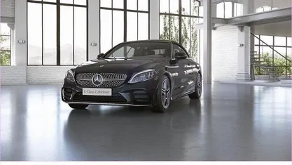 Schwarz Gebraucht 2021 Mercedes C200 AMG line Cabrio | 35.159 € (Etwas zu teuer)