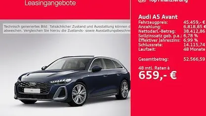 Firmamentblau metallic Gebraucht 2024 Audi A5 S-Line Kombi | 43.989 € (Superpreis)
