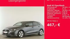 Grau Gebraucht 2021 Audi A3 Sportback e-tron S-Line Limousine | 26.909 € (Fairer Preis)