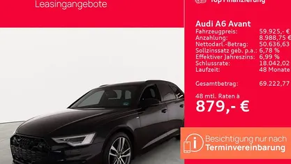 Mythosschwarz metallic Gebraucht 2025 Audi A6 S-Line Kombi | 59.925 € (Fairer Preis)