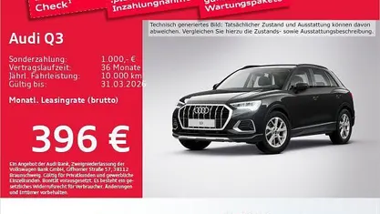 Mythosschwarz metallic Gebraucht 2025 Audi Q3 Advanced SUV | 39.313 € (Fairer Preis)