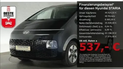 Gebraucht Hyundai Staria Prime 225 PS (165 kW) 2025 Schwarz Van / Kleinbus