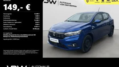 Gebraucht Dacia Sandero Comfort 91 PS (66 kW) 2021 Blau Kleinwagen