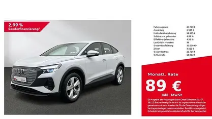 Gebraucht Audi Q4 Sportback e-tron Advanced 125 kW (170 PS) 2022 Gletscherweiß metallic SUV
