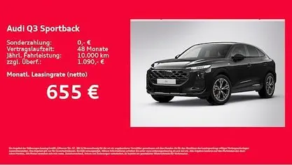 Neu Audi Q3 Sportback Ambiente 150 PS (110 kW) 2026 Schwarz SUV