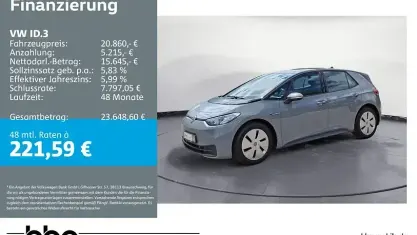 Gebraucht VW ID.3 Pro 107 kW (146 PS) 2022 Grau Kleinwagen