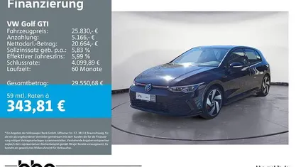 Usado VW Golf VIII GTI 245 HP (180 kW) 2022 Preto Sedan