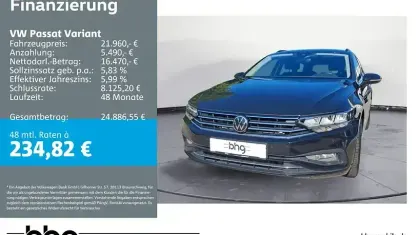 Gebraucht VW Passat Business 150 PS (110 kW) 2022 Deep black perleffekt Kombi