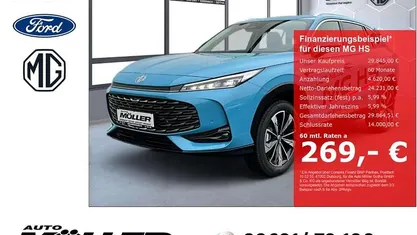 Blau Neu 2025 MG HS Luxury SUV | 29.845 € (Fairer Preis)