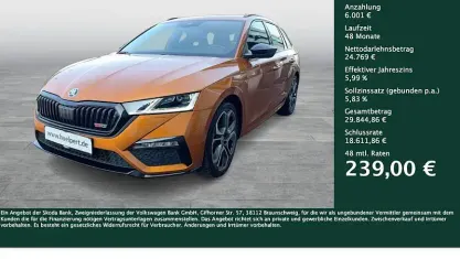 Brugt Skoda Octavia RS 265 HK (194 kW) 2022 Orange Stationcar
