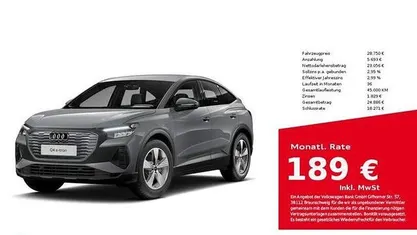 Gebraucht Audi Q4 Sportback e-tron Comfort 125 kW (170 PS) 2023 Grau SUV