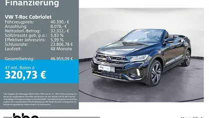 Neu VW T-Roc Cabriolet R-line 150 PS (110 kW) 2025 Deep black perleffekt Cabrio