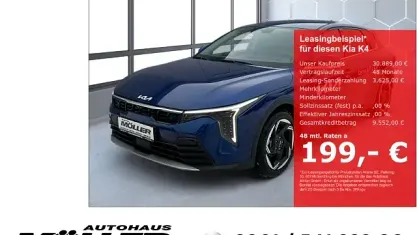Neu Kia K4 Spirit 150 PS (110 kW) 2026 Blau Limousine