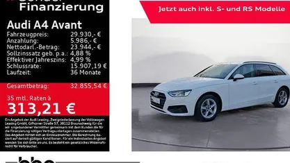Ibisweiß Gebraucht 2022 Audi A4 Ambiente Kombi | 29.930 € (Fairer Preis)