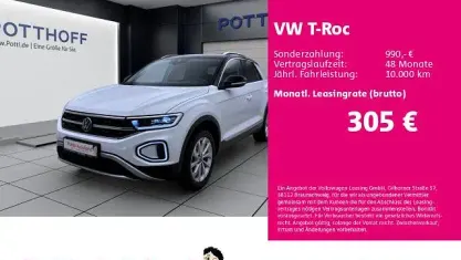 Gebraucht VW T-Roc Style 150 PS (110 kW) 2023 Weiß SUV