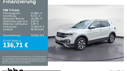 Gebraucht VW T-Cross Life 110 PS (80 kW) 2023 Grau SUV
